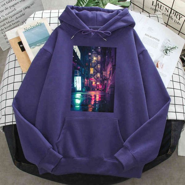 

black film tokyo punk street print men's loose cartoon hoodie cartoon hoodie harajuku hoodie polar lining men's