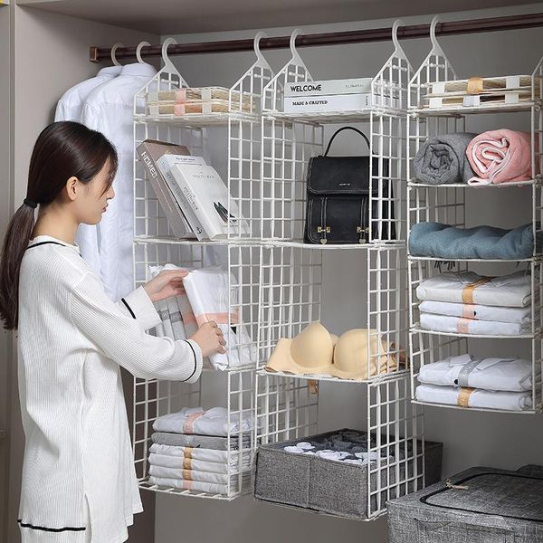 

storage boxes & bins rack wardrobe hierarchical dormitory hanging bag multi-storey underwear