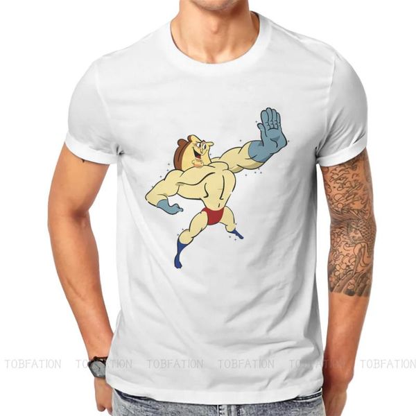 

men's t-shirts the ren & stimpy show comedy fantasy tshirt for men powdered toastman humor summer tee t shirt novelty trendy fluffy, White;black