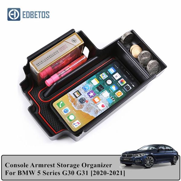 

car organizer for 5 series g30 g31 2021 accessories central armrest storage box auto container glove case