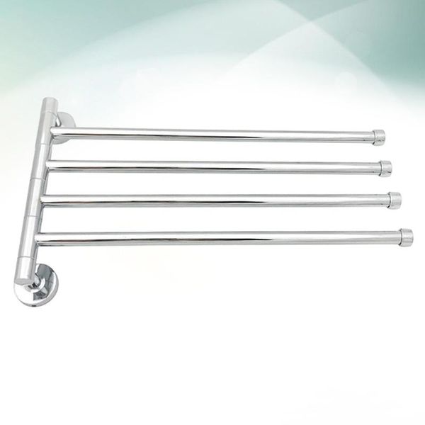 

towel racks 1 pc rack stainless steel holder bathroom accessories swivel bath for (silver)