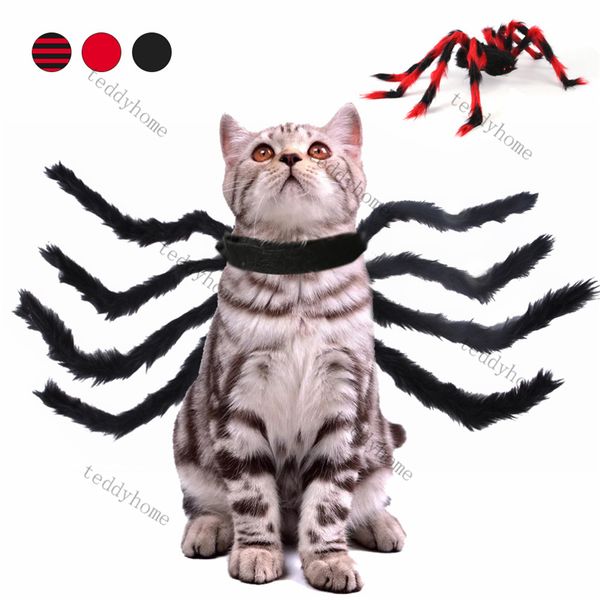 Peluş Örümcek Kedi Kostüm Katı Renk Yumuşak Koşum Kişiselleştirilmiş Yaratıcı Evcil Hayvanlar Noel Kostümleri Pamuk Köpek Fantezi Elbise