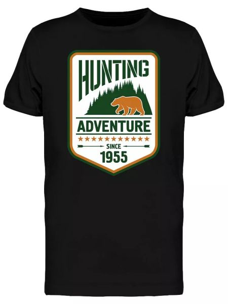 

outdoor adventure hunting men's tee -image by shutterstock, White;black