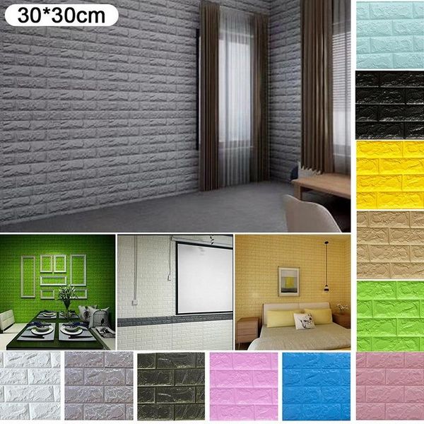 

wall stickers 3d self-adhesive brick children's foam waterproof covering decorative wallpaper diy living room background