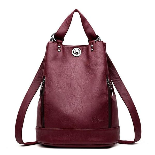 

outdoor bags 2021 spring fashion travel backpack ladies street leisure back pack women soft leather backpacks for teenage girls sac a dos