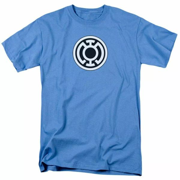 

green lantern blue lantern logo t shirt mens licensed dc comic tee carolina blue, White;black