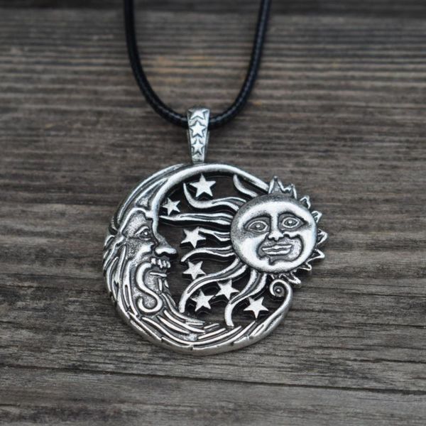 

chains sanlan 12pcs crescent moon sun necklace, Silver