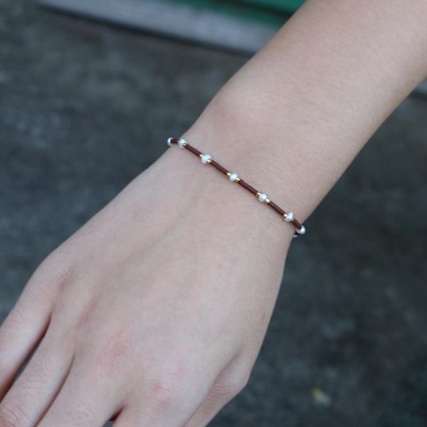 

charm bracelets kelitch 2021 pearl beaded miyuki jewelry bracelet for girls women gothic wholesale rosary anime feminina, Golden;silver