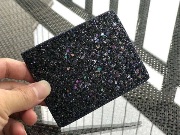 

women luxurys designers glitter card holders brand designer short mini wallets money clip women pu leather 5 color, Brown;gray