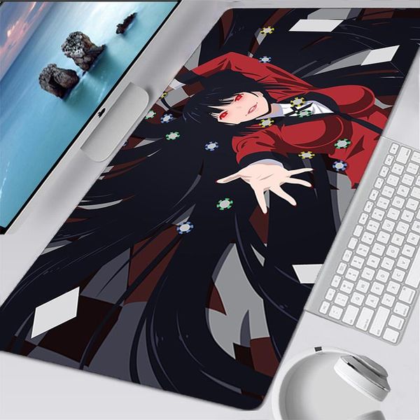 

mouse pads & wrist rests 90x40cm kawaii pad anime cute girl gabinete gamer computer desk mat keyboard gaming accessories kakegurui mousepad