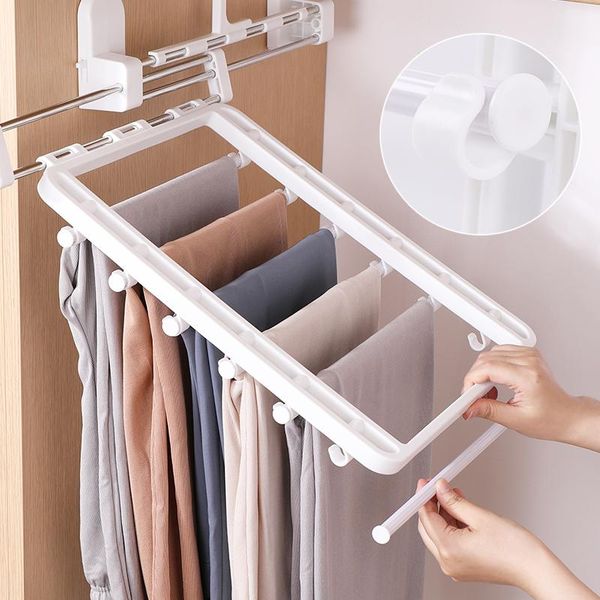 

hangers & racks 2021 6 layers pants holders trousers hanger storage rack clothes wardrobe closet organizer