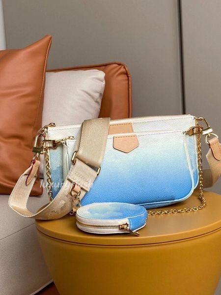 

5-stars latest women designer crossbody bag 2022 summer series luxurys purses multi pochette 3pcs gradient handbags shoulder purse