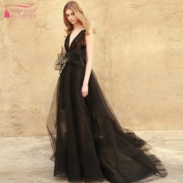 

party dresses v neck black prom 2021 long evening dress elegant see through vestido de festa real po dqg681, White;black