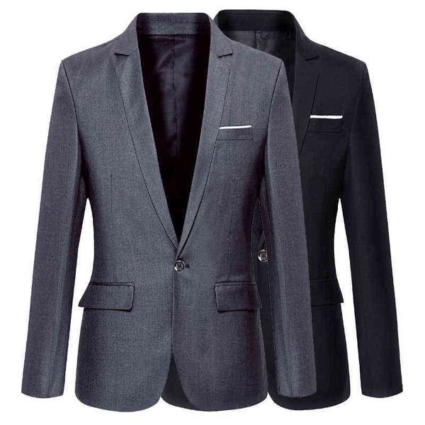 

luxury suits blaze spring and autumn men's youth profsional decoration, korean leisure suit, 3026 single wtern coat, large size, Black