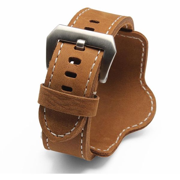 

watch bands 20mm 22mm 24mm 26mm quality cuff bracelet strap leather watchband black brown decorative style belt for mens