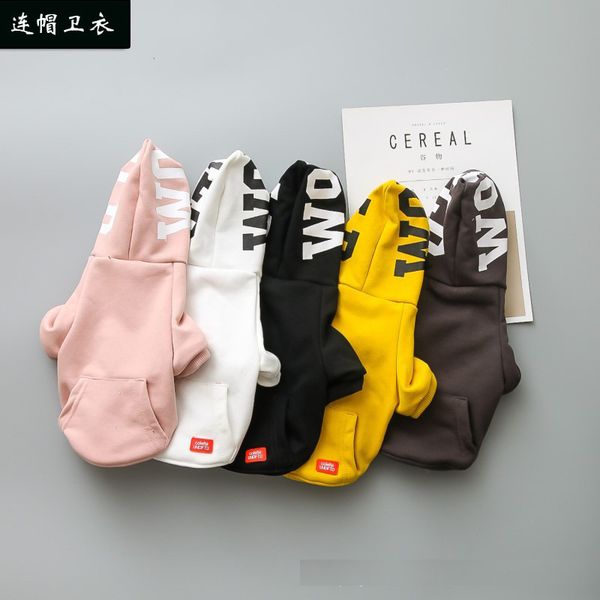 

dog cloth spring pet teddy printed letters hooded sweater