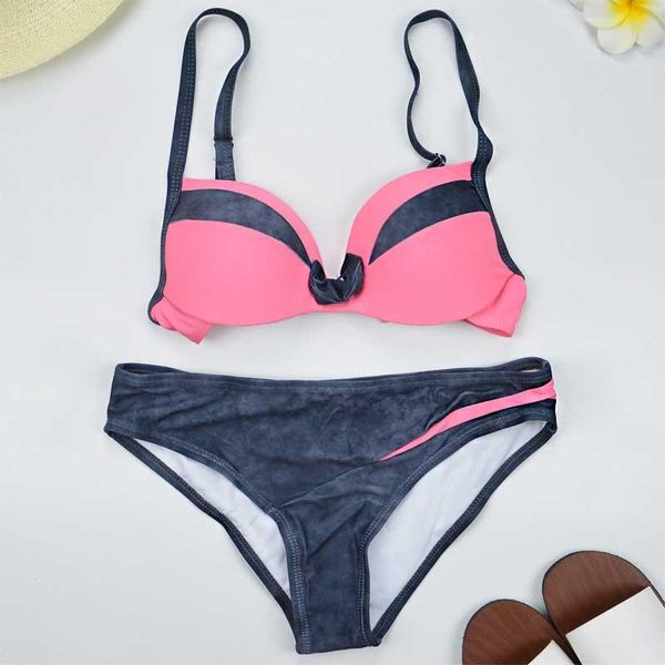 

women's swimwear 2021 pink female bather swimsuit bikini swim wear brazilian beach bathing suit push-up biquinis women, White;black