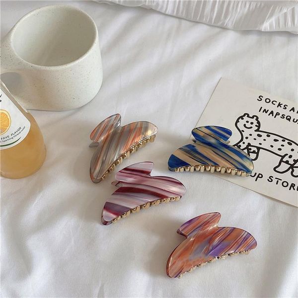 

hair clips & barrettes large accetate print acrylic hairpins clip crab for women girl accessories headdress party gifts, Golden;silver