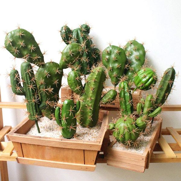 

artificial plants suculentas for home decor fake cactus decoration plantas artificiales green succulent decorative flowers & wreaths