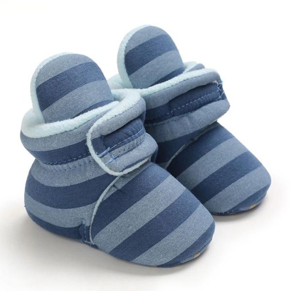

first walkers soft bottom baby moccasins shoes boy girl snow boots warm autumn crib striped frist walking