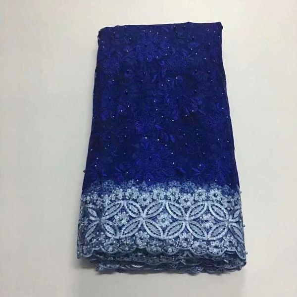 

ribbon african lace florals pattern 120 cm width fabric for apparel and fashion sold by the 5yard, Pink;blue