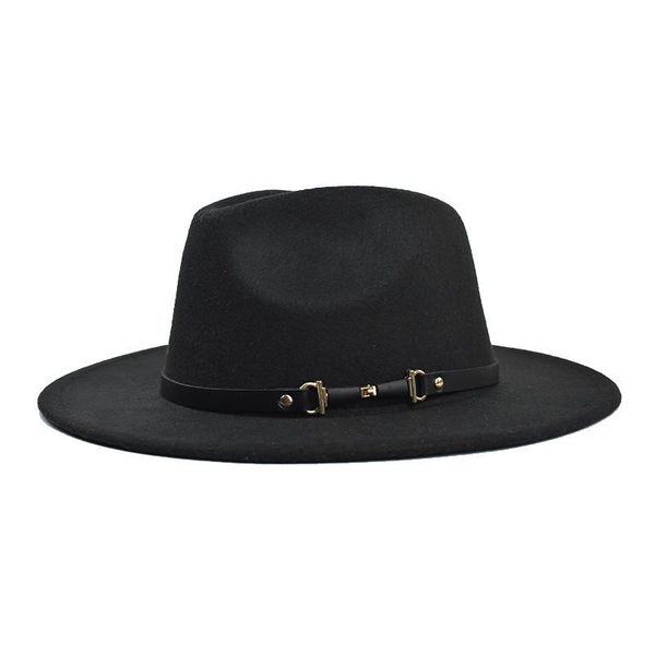 

wide brim hats jazz hat european american women's cap fedoras men's spring felt cowboy beach black sun winter autumn fashion whole, Blue;gray