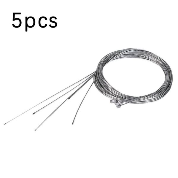 

bike brakes 5pcs stainless steel mtb bicycle brake line tube sets core inner wire silver speed shifter gear drop