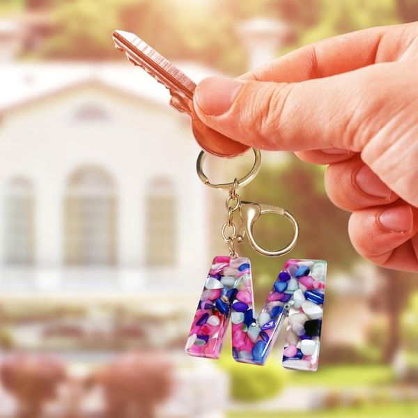 

decorative objects & figurines mother's day custom creative keyring clasp 26 english letter pendant key chain bag charm gift accessorie