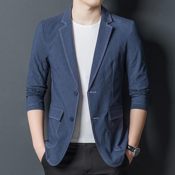 

men's suits & blazers arrival fashion spring autumn suit men casual single breasted cotton coat size m  xl 2xl 3xl, White;black