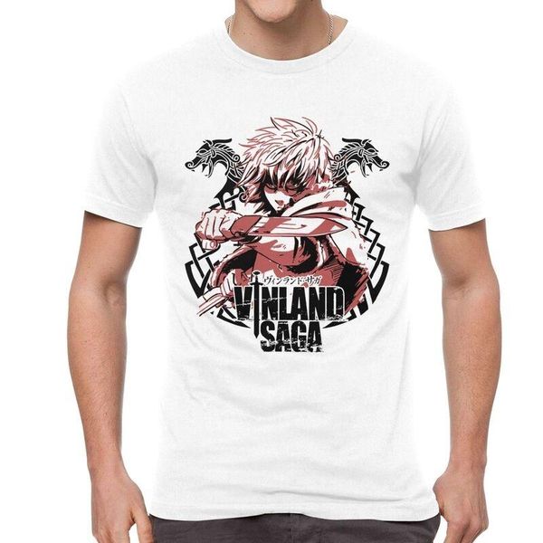 

men's t-shirts viking thorfinn vinland saga t-shirt fashion t shirt short sleeve cotton japan manga anime tshirt unique tees, White;black
