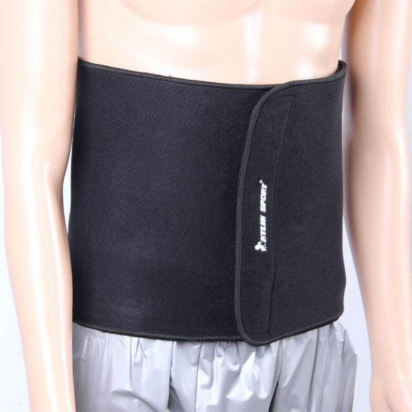 

back protector lumbar support waist neoprene fitness, Black;gray