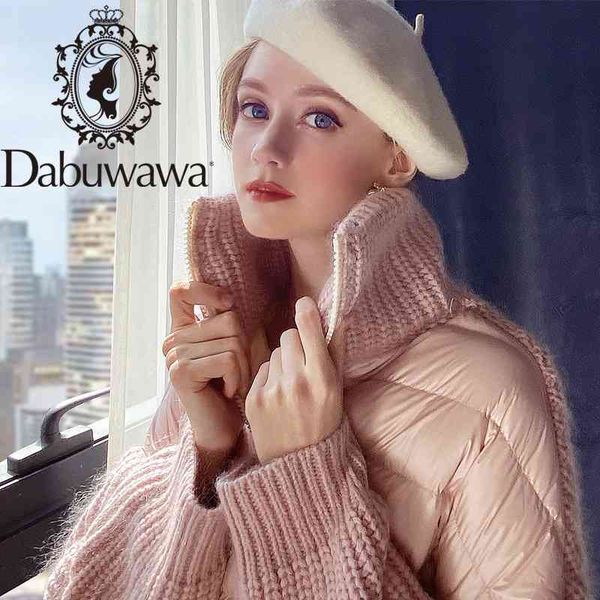

dabuwawa casual office lady women down parkas winter coat fashion brand long warm coat womens jacket coat female dt1ddw010 210520, Black