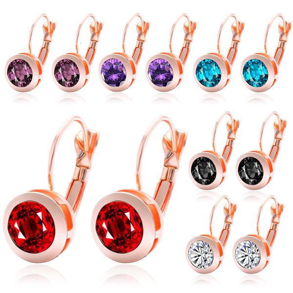 

fashion new simple crystal zircon earrings earrings, Silver