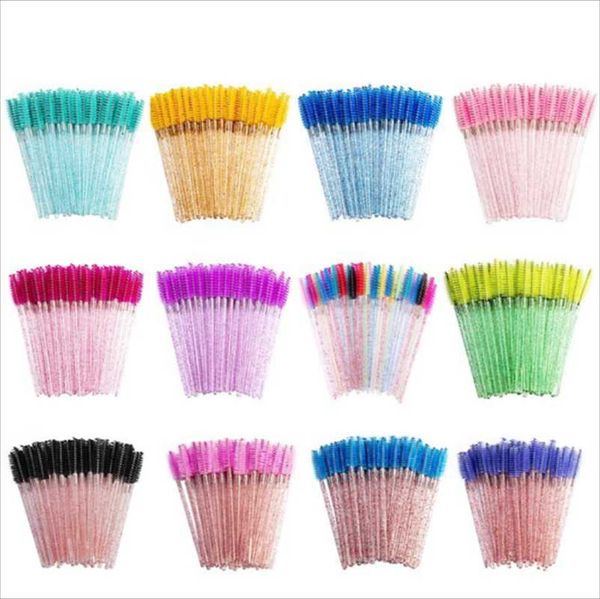 

makeup brushes zwellbe good quality disposable 50 pcs/pack eyelash eye lash brush mini mascara wands extension tool