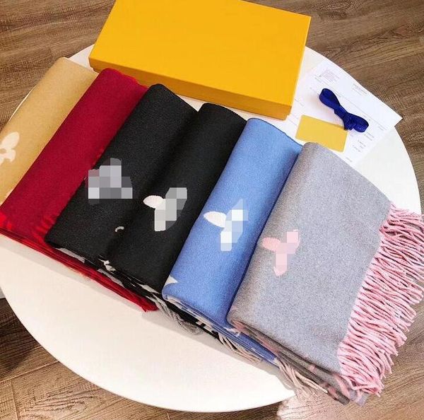

fashion autumn winter scarf super pure cashmere thick womens soft tassel style designer shawl luxury scarves headscarf size180*70, Blue;gray