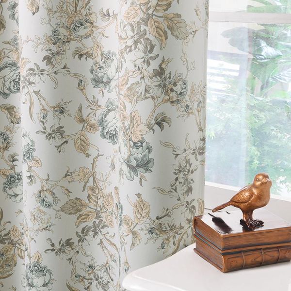 

curtain & drapes fresh curtains for living dining room bedroom american country pastoral style french retro peony flower