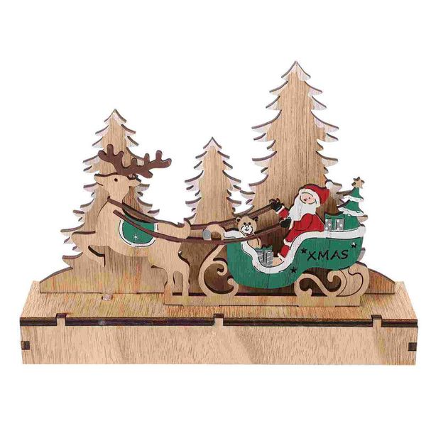 

christmas decorations 1pc decor delicate wood craft adornment festival glowing