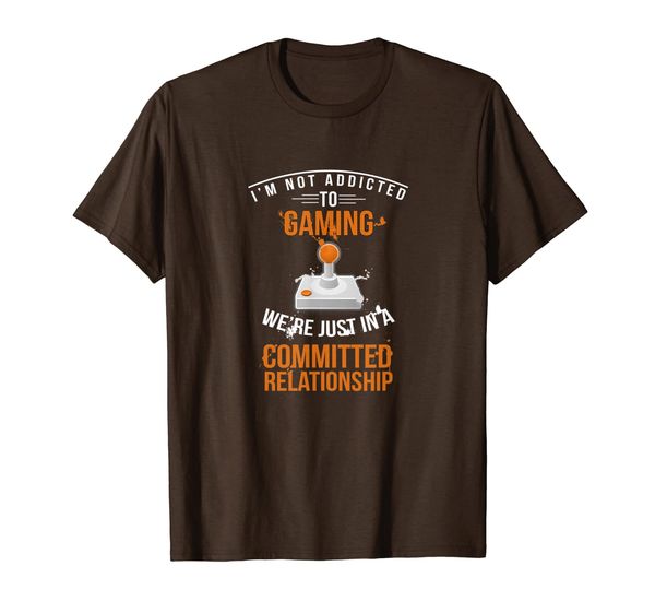 

cool funny addicted gaming committed relationship t-shirt, White;black