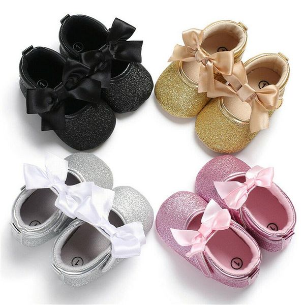 

first walkers baby shoes pu bow cute fashion sneakers born crib boys girls infant toddler soft sole