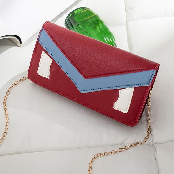 

designer luxury storage bag fashion women's contrast color personality one-shoulder phone