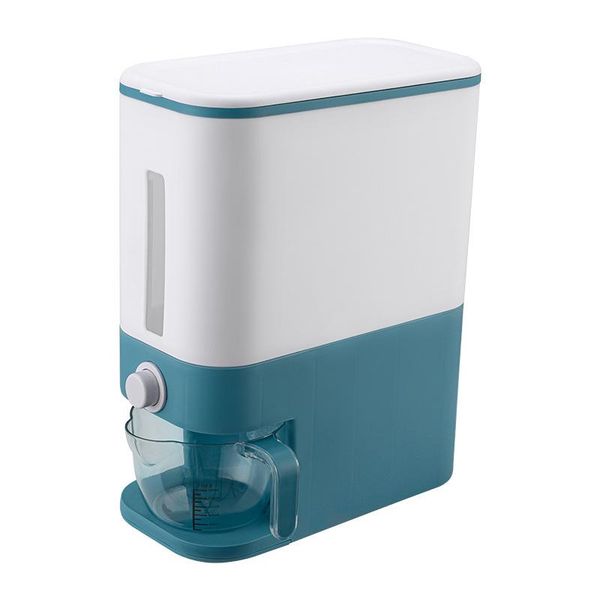 

kitchen rice box storage automatic cereal dispenser boxs moisture-proof sealed grain bin container bottles & jars