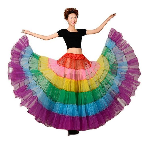 

skirts qc6660 fashion bride wedding skirt 1 meters boneless color large wwing dance dody gauze, Black