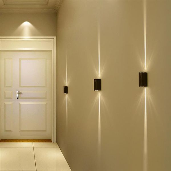 

wall light led lamp sconces lights up down aluminum outdoor waterproof for patio porch garden living room decoration