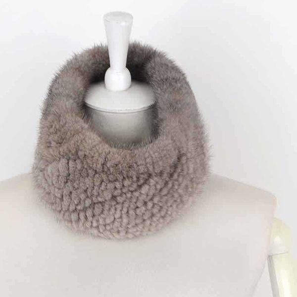 

jip natural mink fur headband scarf women's design mink fur hand-woven women's collar warm leather hair women's neckerchief h, Silver