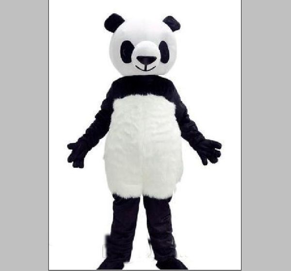 Alta Qualidade Hot Professional Panda Mascot Traje Fantasia Vestido