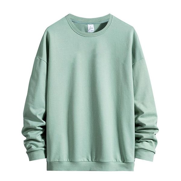 

men's hoodies & sweatshirts custom hooded sweatshirt for men leisure solid color long sleeve round neck pullover couple pure cotton swe, Black