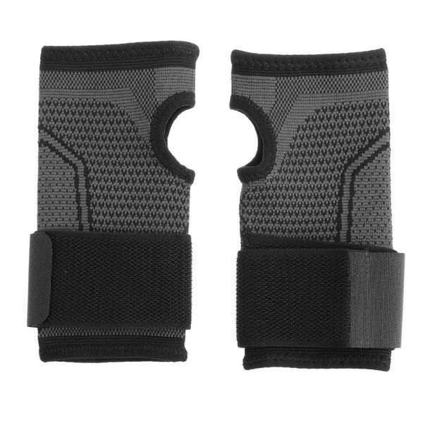 

elbow & knee pads 2pcs breathable wrist band brace training support protector size, Black;gray