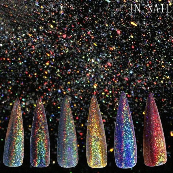 

0.2gram/box galaxy holo nail dust powder bling flecks chrome flakes laser flakes1, Silver;gold