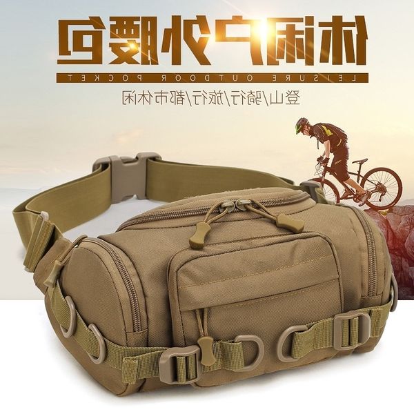 

outdoor sports backpack men and women hiking mountaineering tactics single shoulder bag canvas large capacity military camouflage riding