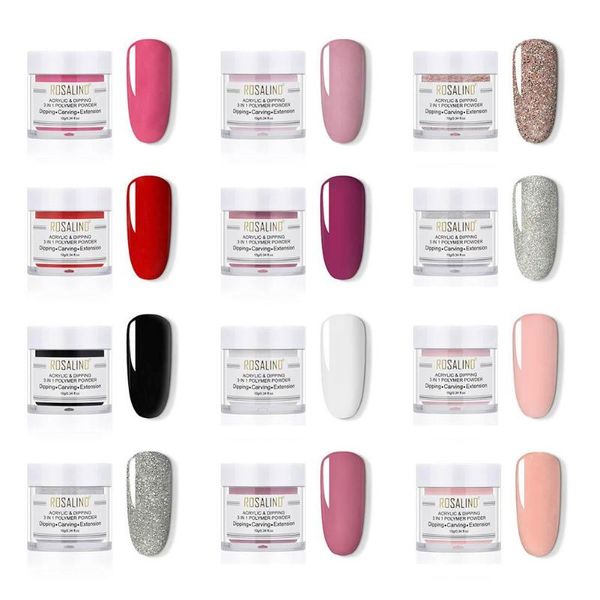 

nail glitter dipping powder kit dip acrylic set art for daily nails care, Silver;gold